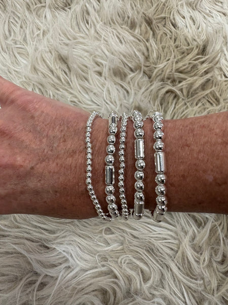 5 Beaded Bracelets 6MM