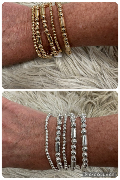5 Beaded Bracelets 6MM