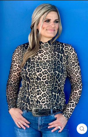 Sideline Spirit Leopard Mesh