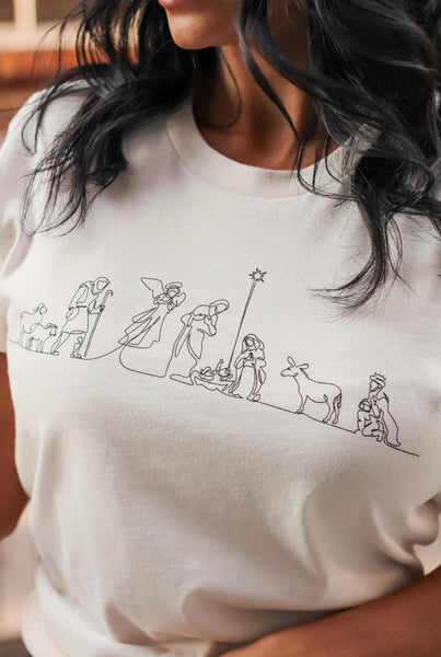 Nativity Vintage White Tee