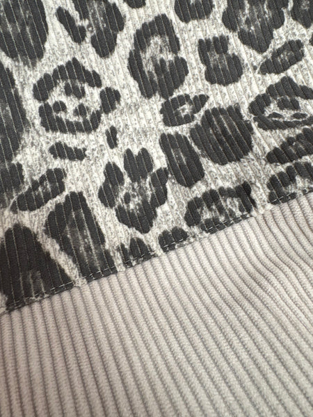 Leopard Print Contrast Button Down Shacket