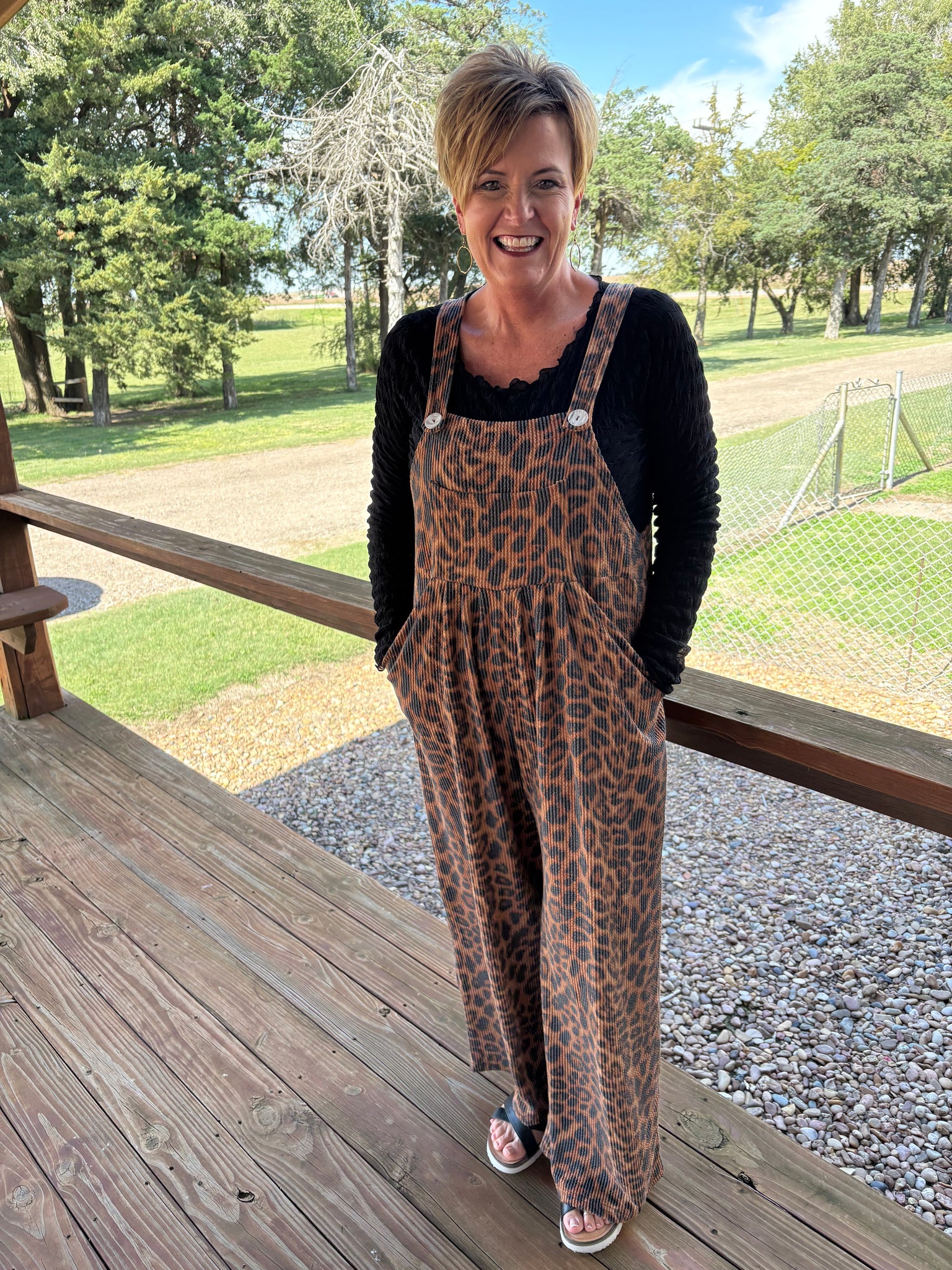 Cheetah Boho Karli Overalls