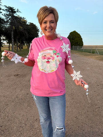 Pink Santa Tee