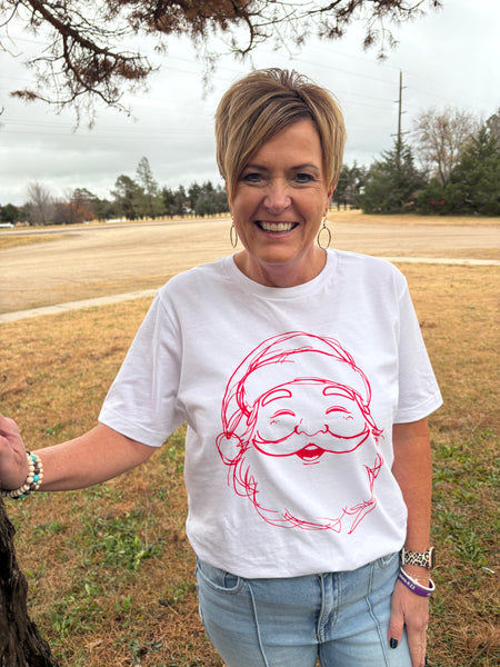White Santa Tee