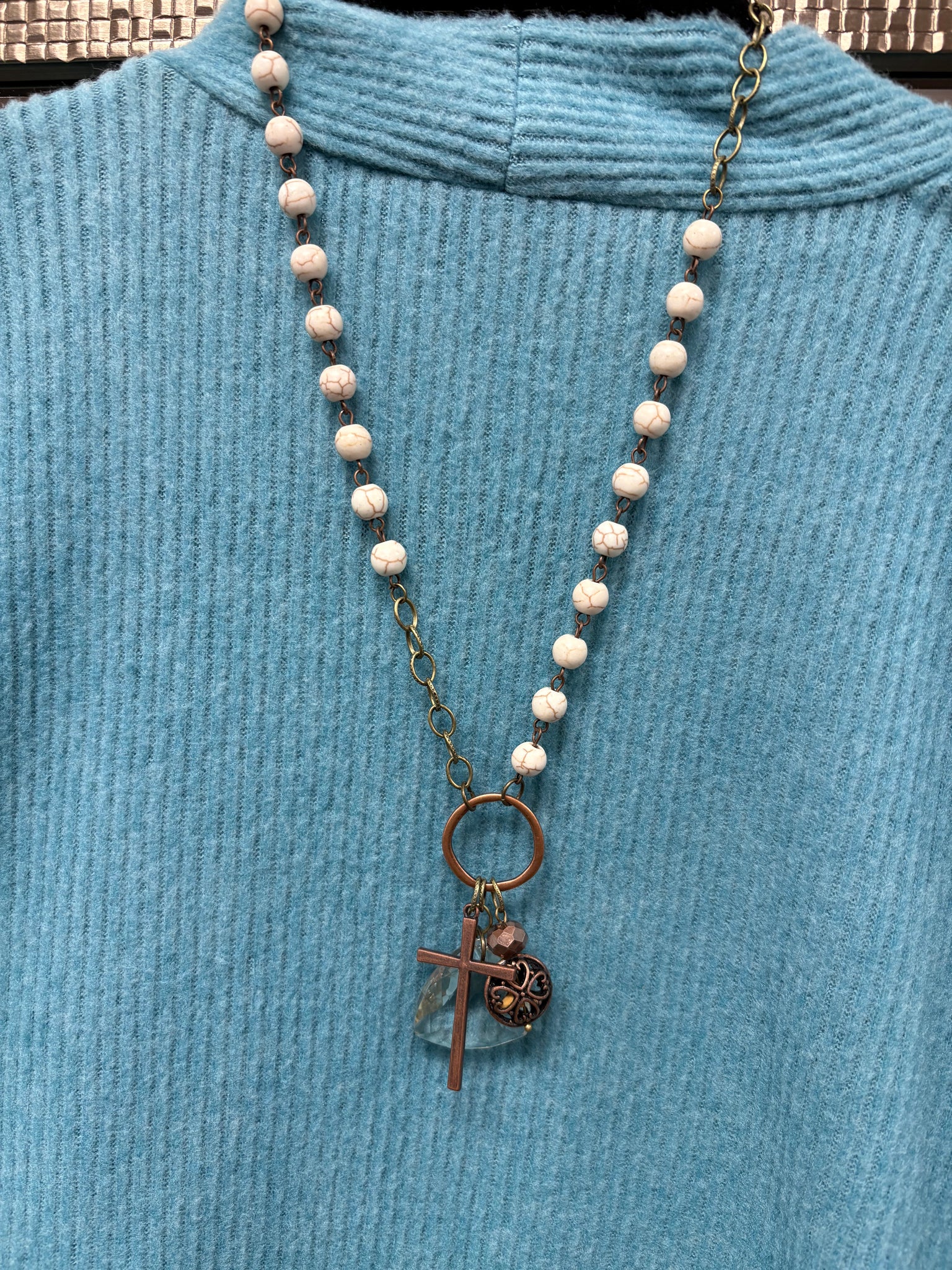 18” Asymmetrical Cross Necklace