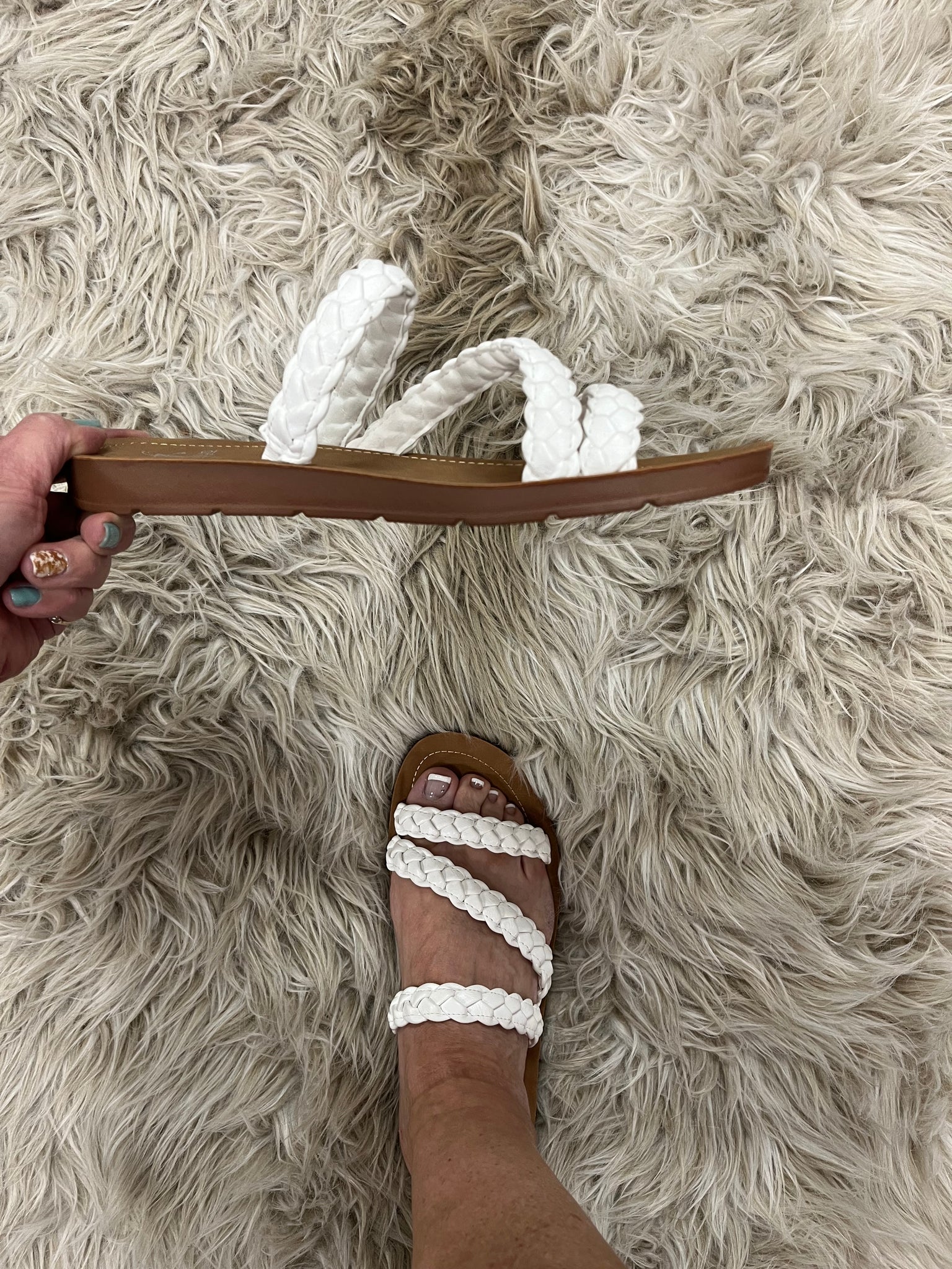 Twist N Shout White Sandal