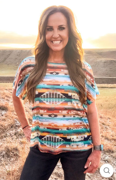 Aztec Daze Mesh Top