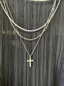 Layered Cross Necklace