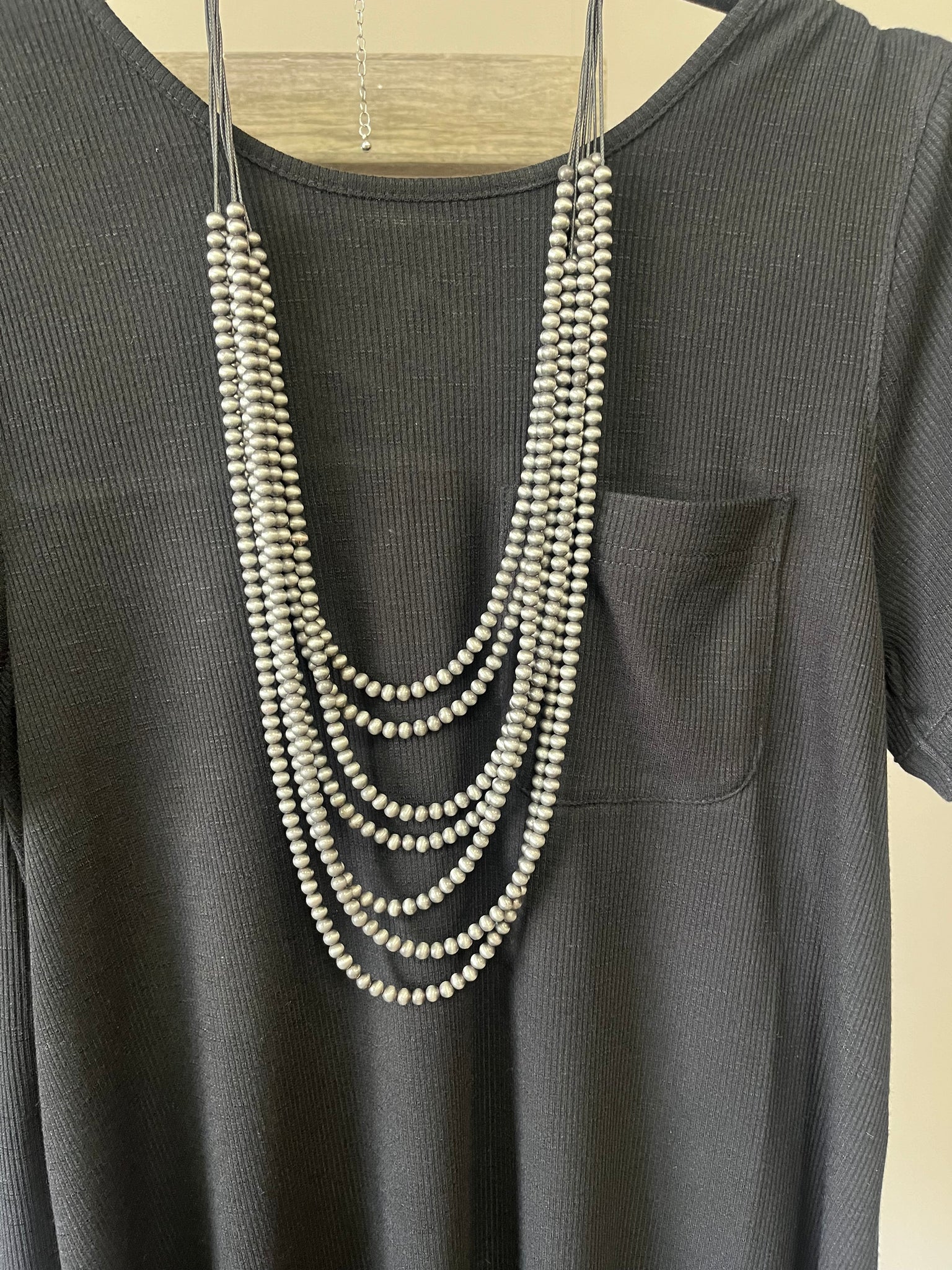 Faux Navajo Pearl Layered Necklace