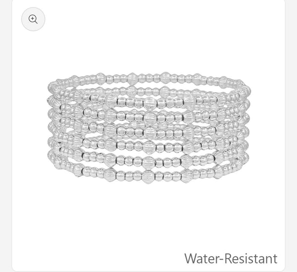 6 stretch 3-4 MM Bracelet
