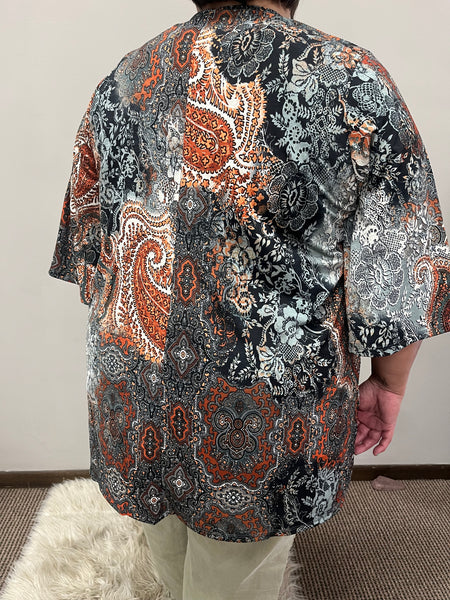 Charcoal Rust Kimono