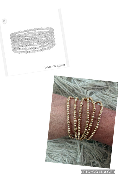 6 stretch 3-4 MM Bracelet