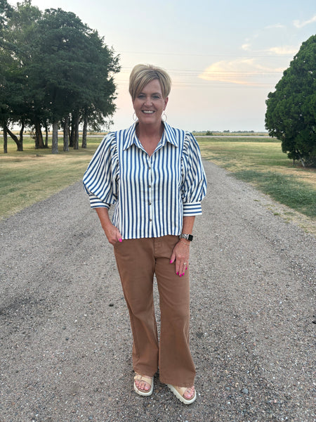 Crochet Pocket Flare Pants