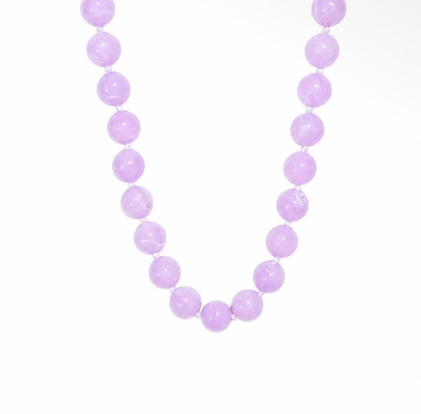 Light Purple Marble Statement Necklace