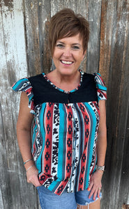 Multi Pattern Southwest Top