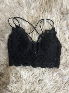 Curvy Black Lace Bralette