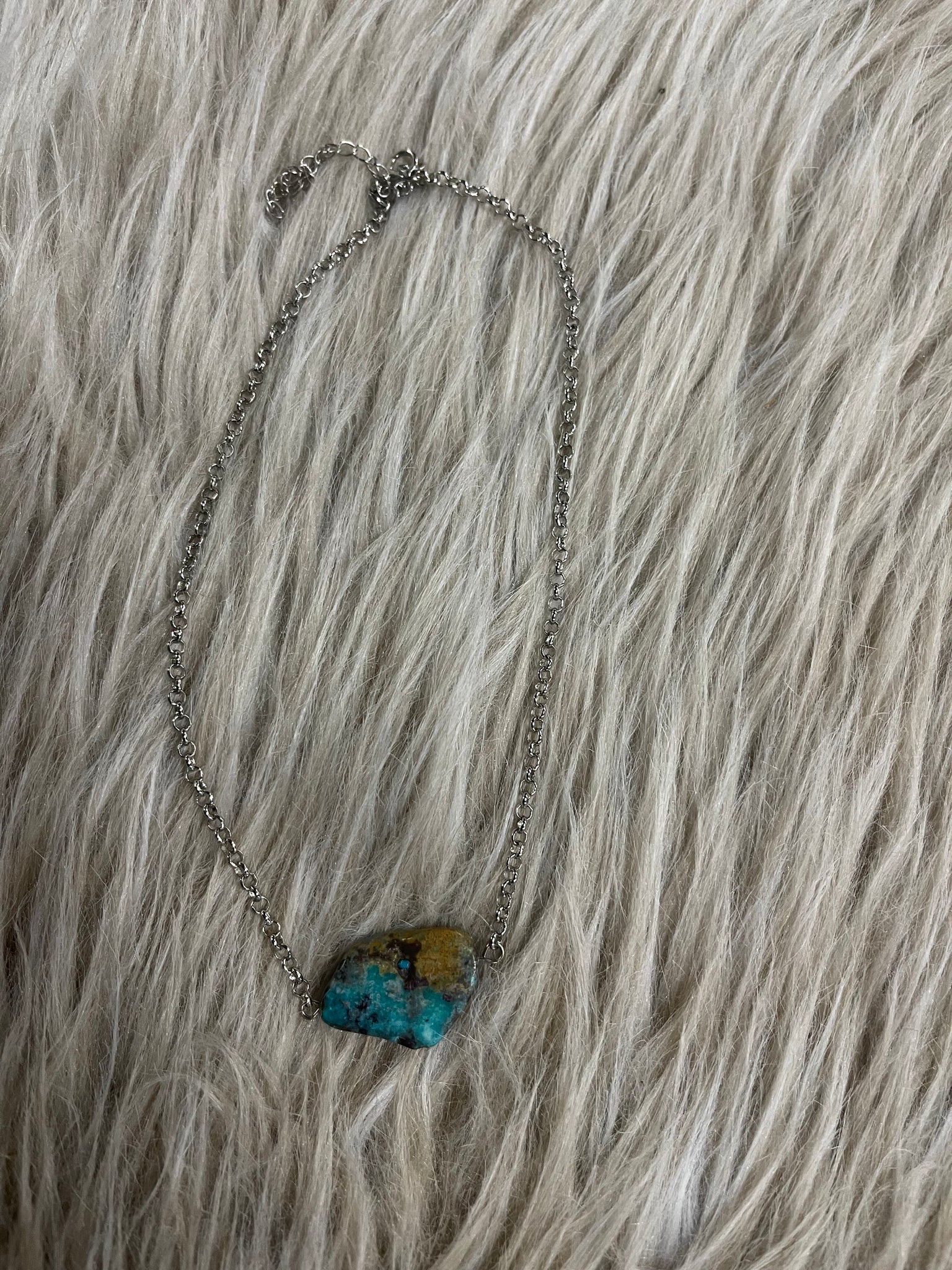 Real Slab Turquoise Choker