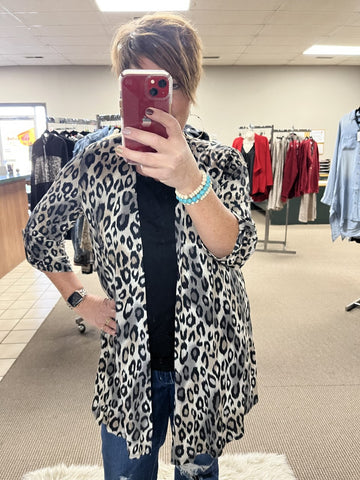 Mixed Neutrals Leopard Cardigan