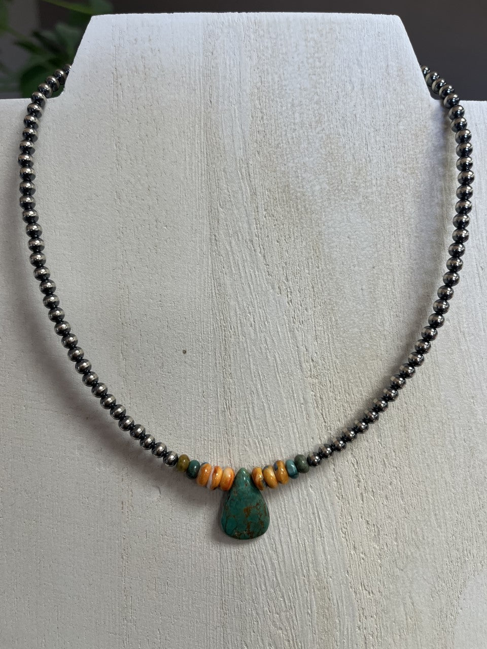 Turquoise Teardrop Navajo Choker