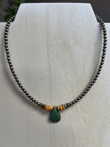 Turquoise Teardrop Navajo Choker